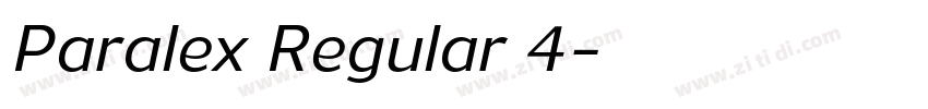 Paralex Regular 4字体转换